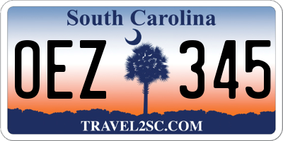 SC license plate OEZ345