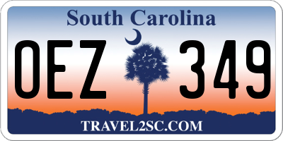 SC license plate OEZ349