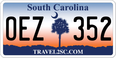SC license plate OEZ352