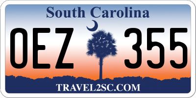 SC license plate OEZ355