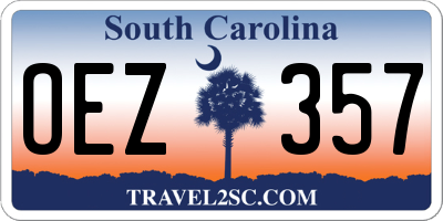SC license plate OEZ357