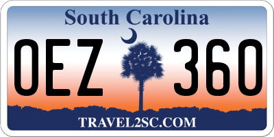 SC license plate OEZ360