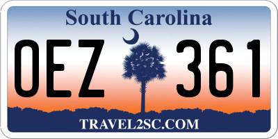 SC license plate OEZ361