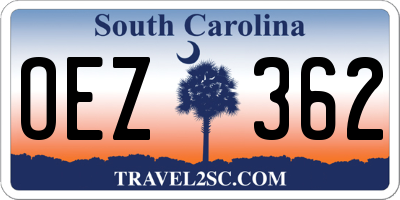 SC license plate OEZ362