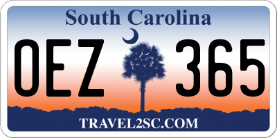 SC license plate OEZ365
