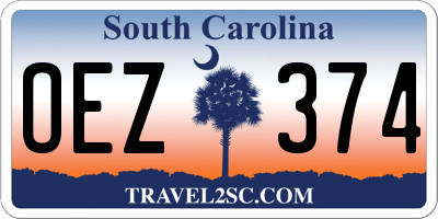 SC license plate OEZ374