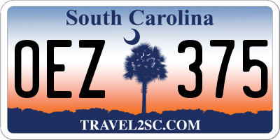 SC license plate OEZ375
