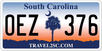 SC license plate OEZ376