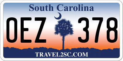 SC license plate OEZ378