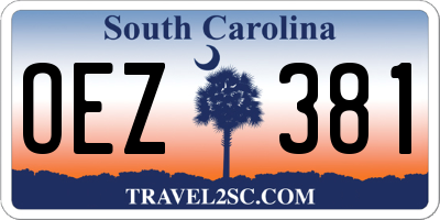 SC license plate OEZ381