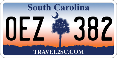 SC license plate OEZ382