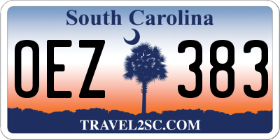 SC license plate OEZ383