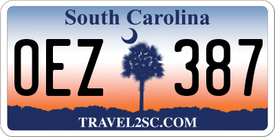 SC license plate OEZ387