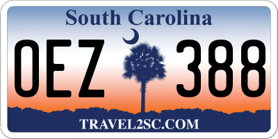 SC license plate OEZ388