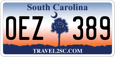 SC license plate OEZ389