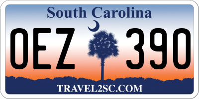 SC license plate OEZ390