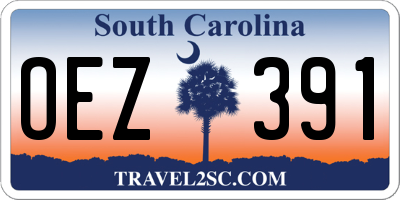SC license plate OEZ391
