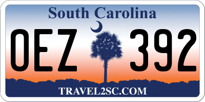 SC license plate OEZ392