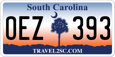 SC license plate OEZ393