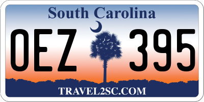 SC license plate OEZ395