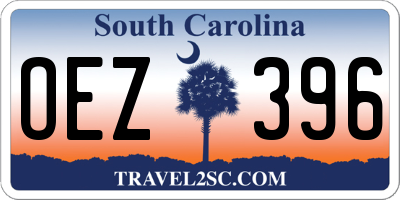 SC license plate OEZ396