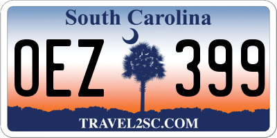SC license plate OEZ399