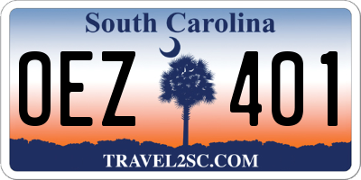 SC license plate OEZ401