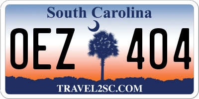 SC license plate OEZ404