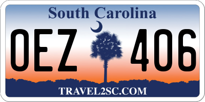 SC license plate OEZ406