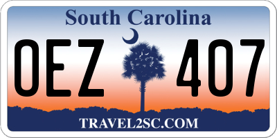 SC license plate OEZ407