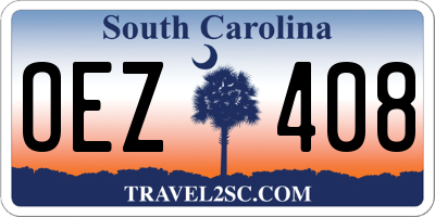 SC license plate OEZ408