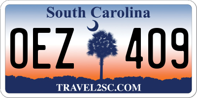 SC license plate OEZ409