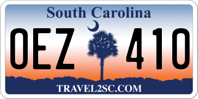 SC license plate OEZ410