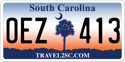 SC license plate OEZ413