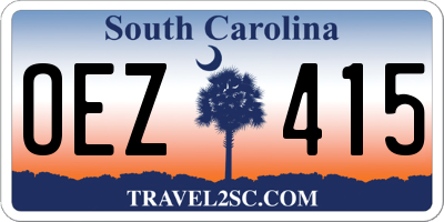 SC license plate OEZ415