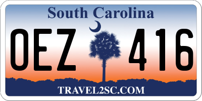 SC license plate OEZ416