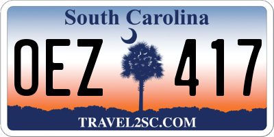 SC license plate OEZ417