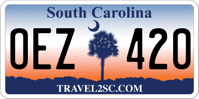 SC license plate OEZ420