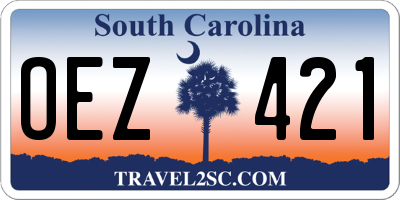 SC license plate OEZ421