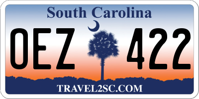 SC license plate OEZ422