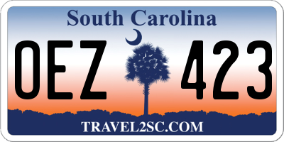 SC license plate OEZ423