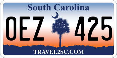 SC license plate OEZ425