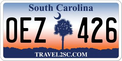 SC license plate OEZ426