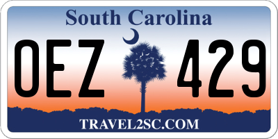 SC license plate OEZ429