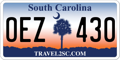 SC license plate OEZ430