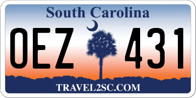 SC license plate OEZ431