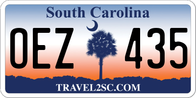 SC license plate OEZ435