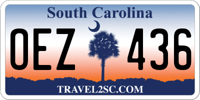 SC license plate OEZ436