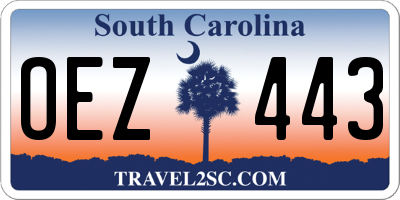 SC license plate OEZ443