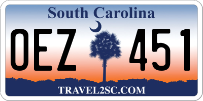 SC license plate OEZ451
